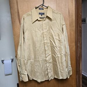 Crazy Horse Claiborne Yellow Button Up Dress Shirt